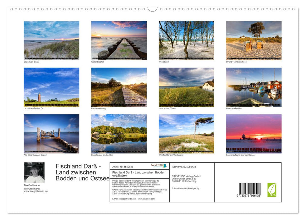 Fischland Darß – Terre entre Bodden et la mer Baltique (Calendrier mural CALVENDO Premium 2024) 