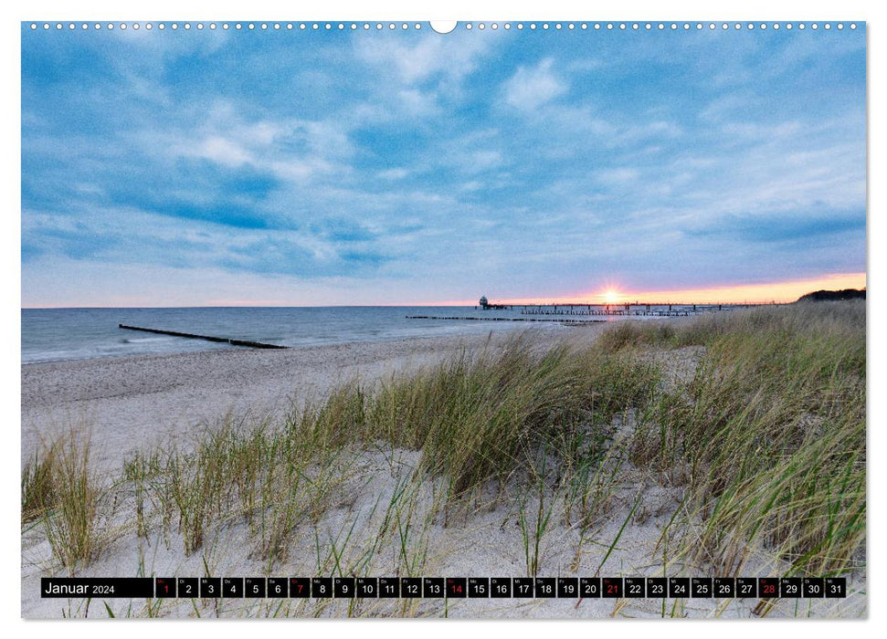 Fischland Darß - Land between the Bodden and the Baltic Sea (CALVENDO Premium Wall Calendar 2024) 