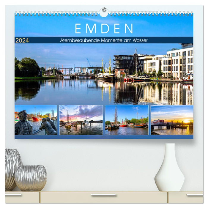 EMDEN Des moments à couper le souffle au bord de l'eau (Calvendo Premium Wall Calendar 2024) 