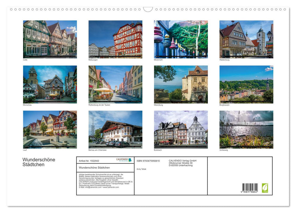 Beautiful towns (CALVENDO wall calendar 2024) 