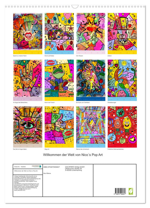 Willkommen in der Welt von Nico´s Pop Art (CALVENDO Wandkalender 2024)