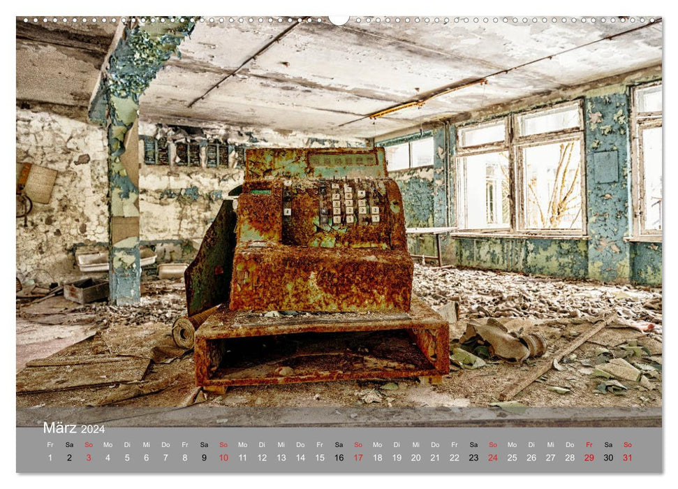 Tchernobyl - Dans la zone d'exclusion (Calvendo Premium Wall Calendar 2024) 