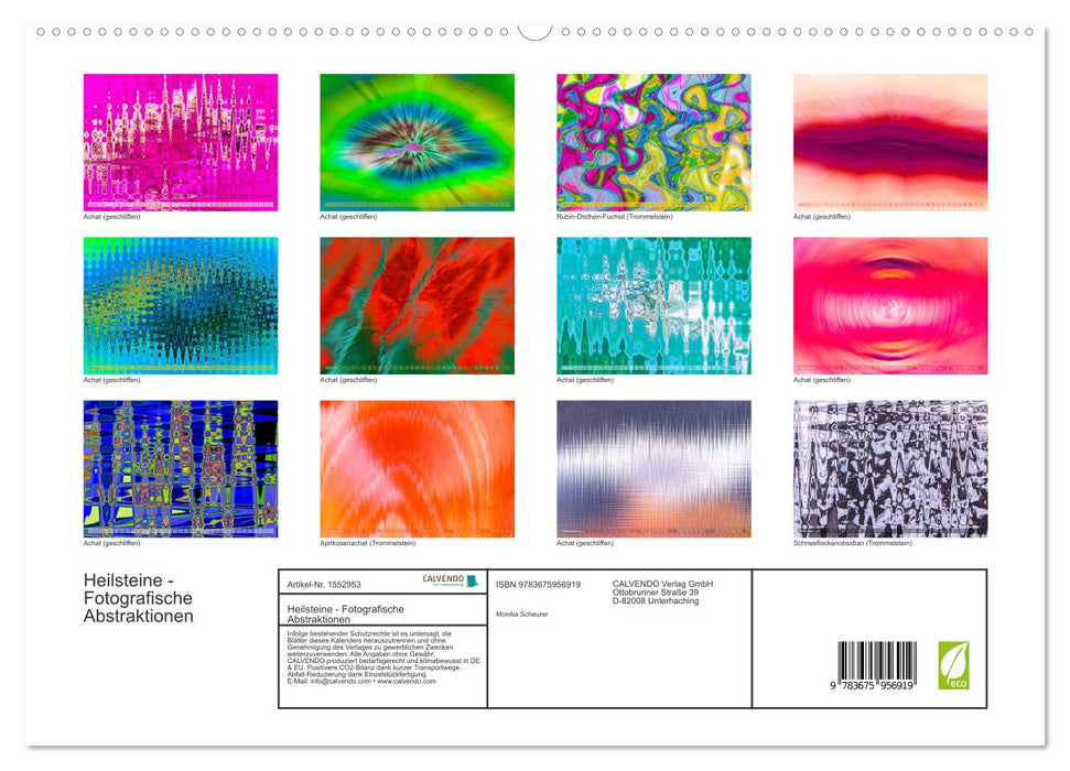 Pierres de guérison – Abstractions photographiques (Calvendo Premium Wall Calendar 2024) 