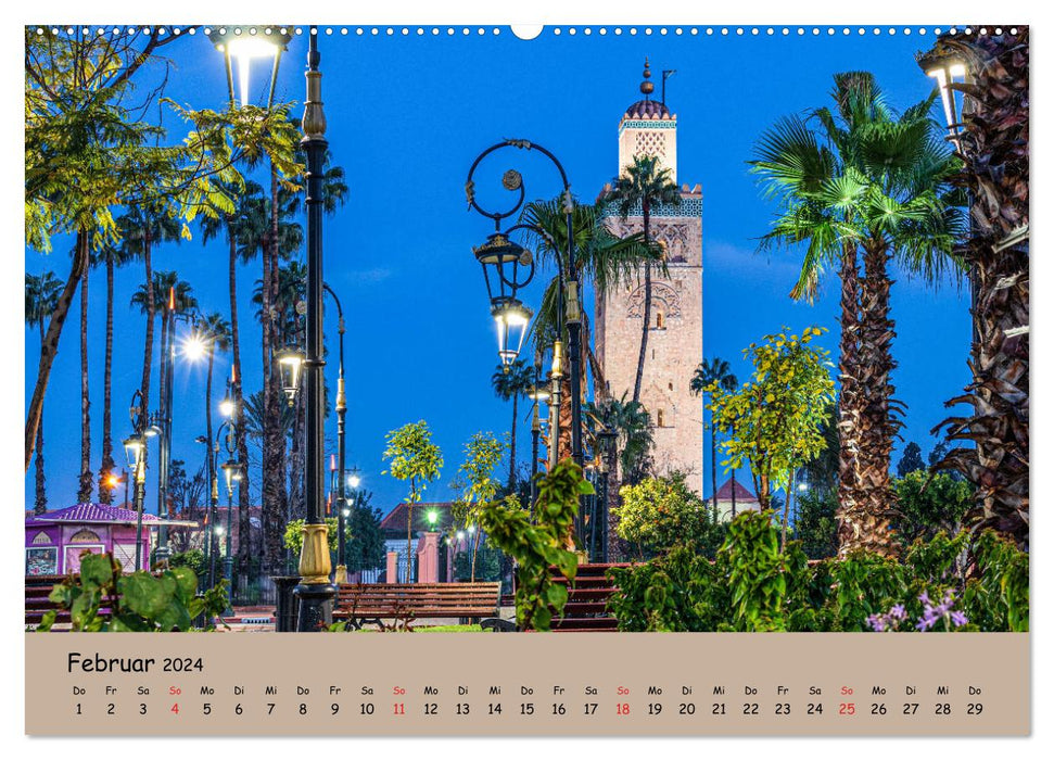 Marrakech - Une ville comme celle des 1001 nuits (Calendrier mural CALVENDO Premium 2024) 