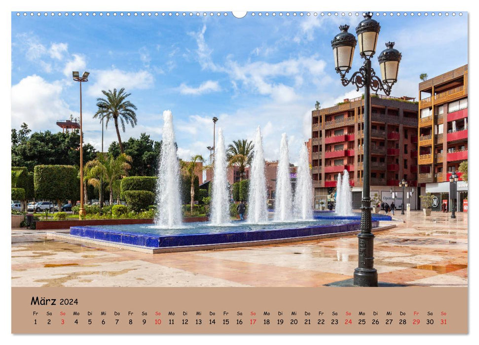 Marrakech - Une ville comme celle des 1001 nuits (Calendrier mural CALVENDO Premium 2024) 