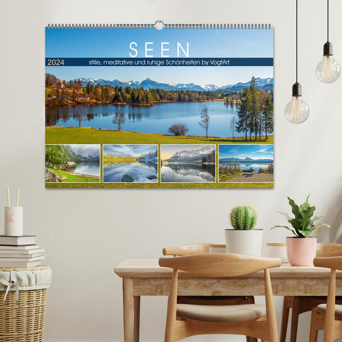 LAKES, quiet, meditative and calm beauties by VogtArt (CALVENDO wall calendar 2024) 