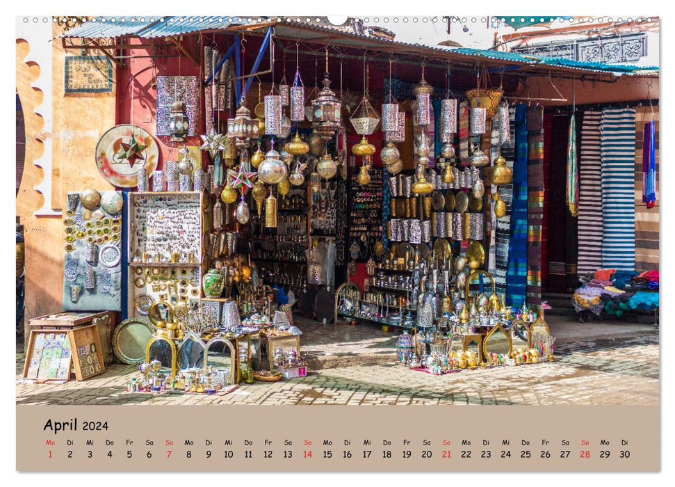 Marrakech - Une ville comme celle des 1001 Nuits (Calendrier mural CALVENDO 2024) 