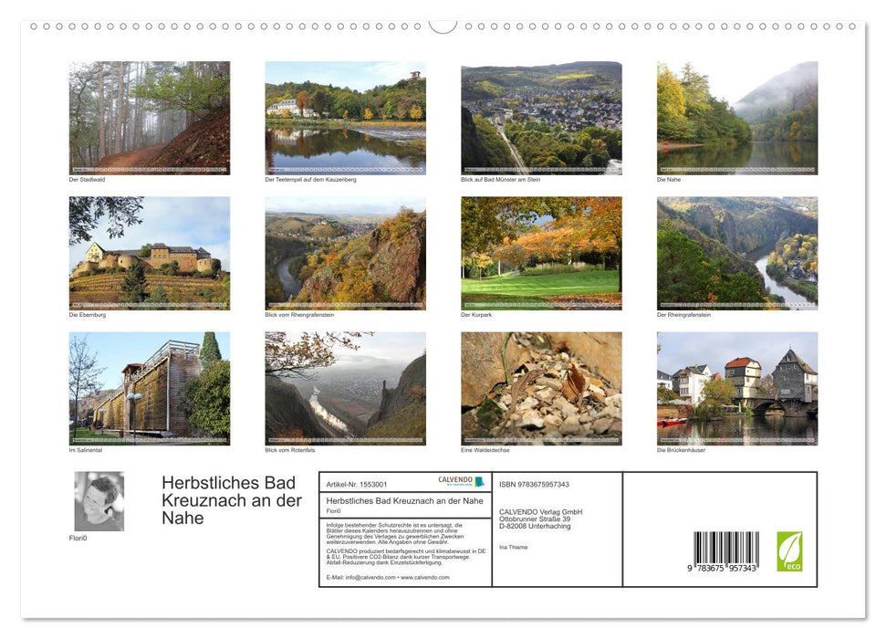 Herbstliches Bad Kreuznach an der Nahe (CALVENDO Premium Wandkalender 2024)