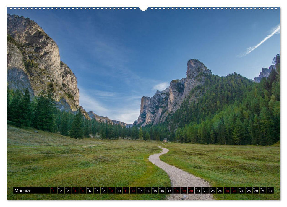 Dolomites Italy's most beautiful mountains (CALVENDO Premium Wall Calendar 2024) 