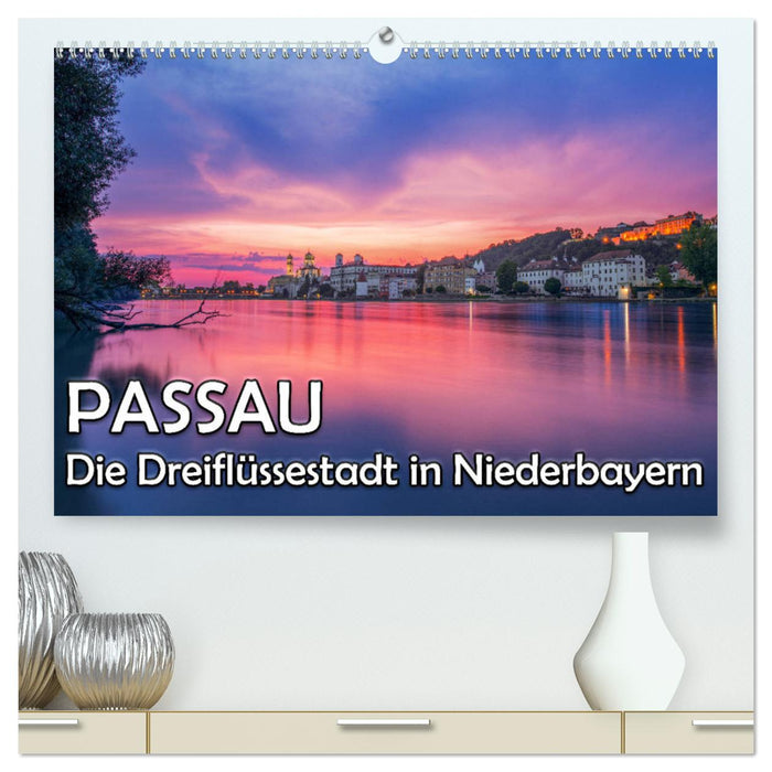 Passau - Die Dreiflüssestadt (CALVENDO Premium Wandkalender 2024)