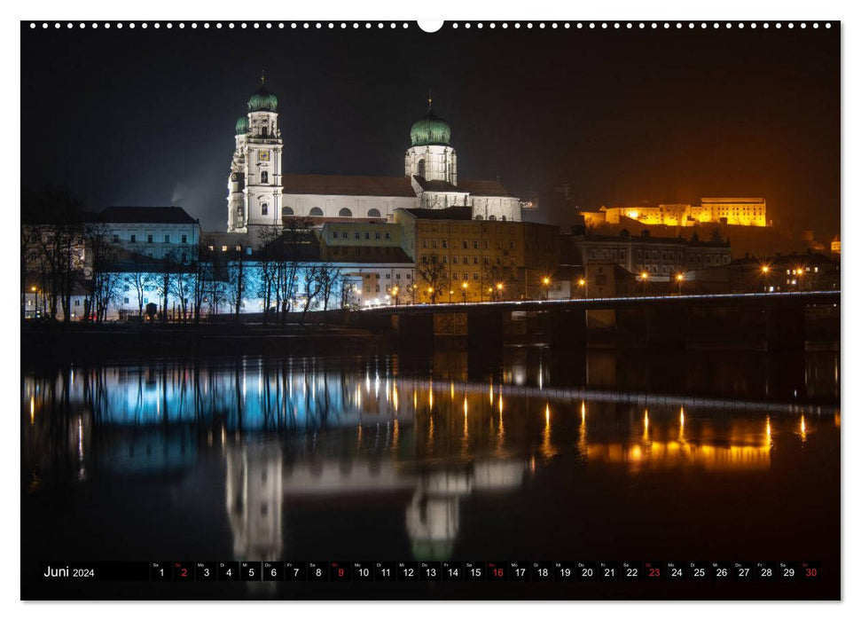 Passau - Die Dreiflüssestadt (CALVENDO Premium Wandkalender 2024)