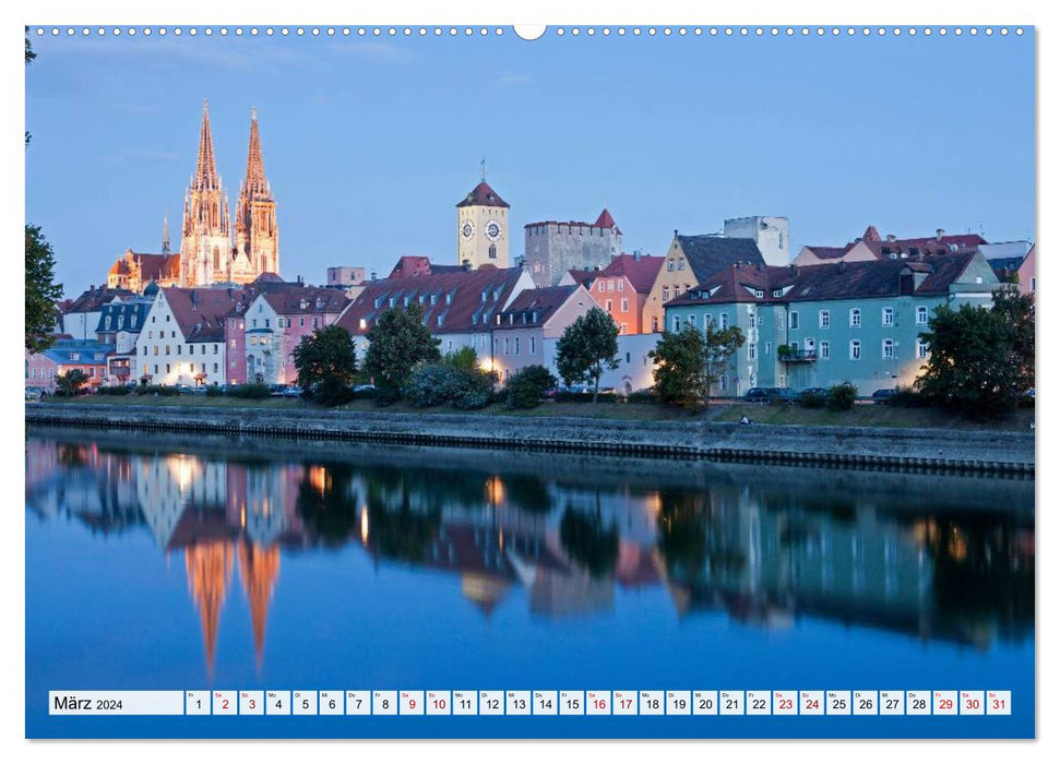 Deutsche Stadtansichten (CALVENDO Premium Wandkalender 2024)