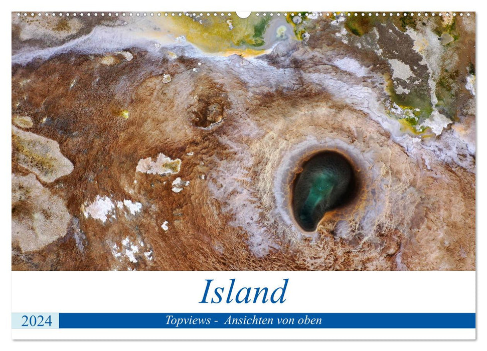 Island Topviews - Ansichten von oben (CALVENDO Wandkalender 2024)