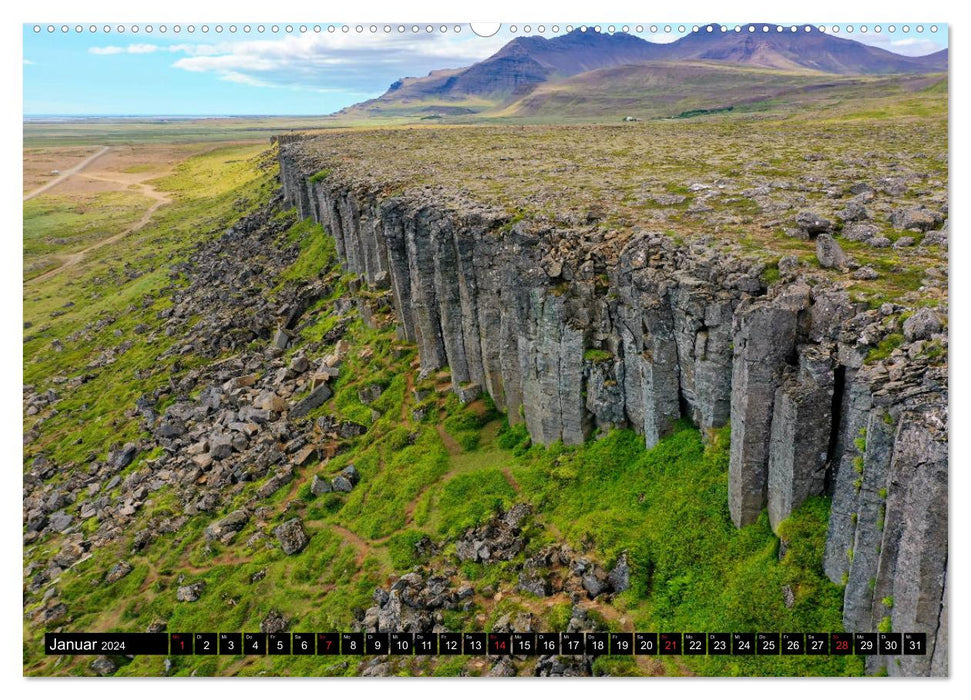 Island Topviews - Ansichten von oben (CALVENDO Wandkalender 2024)