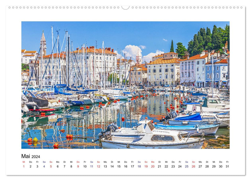 Istrien - Piran • Novigrad • Rovinj • Pula (CALVENDO Premium Wandkalender 2024)