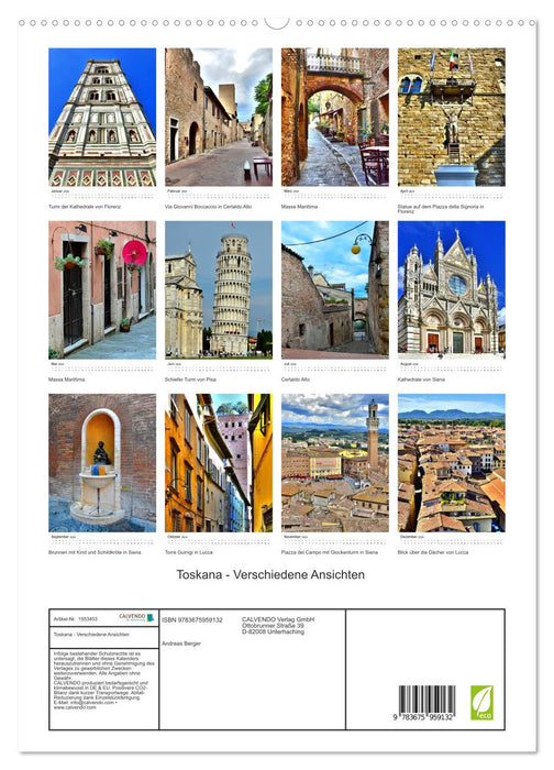 Toskana - Verschiedene Ansichten (CALVENDO Premium Wandkalender 2024)