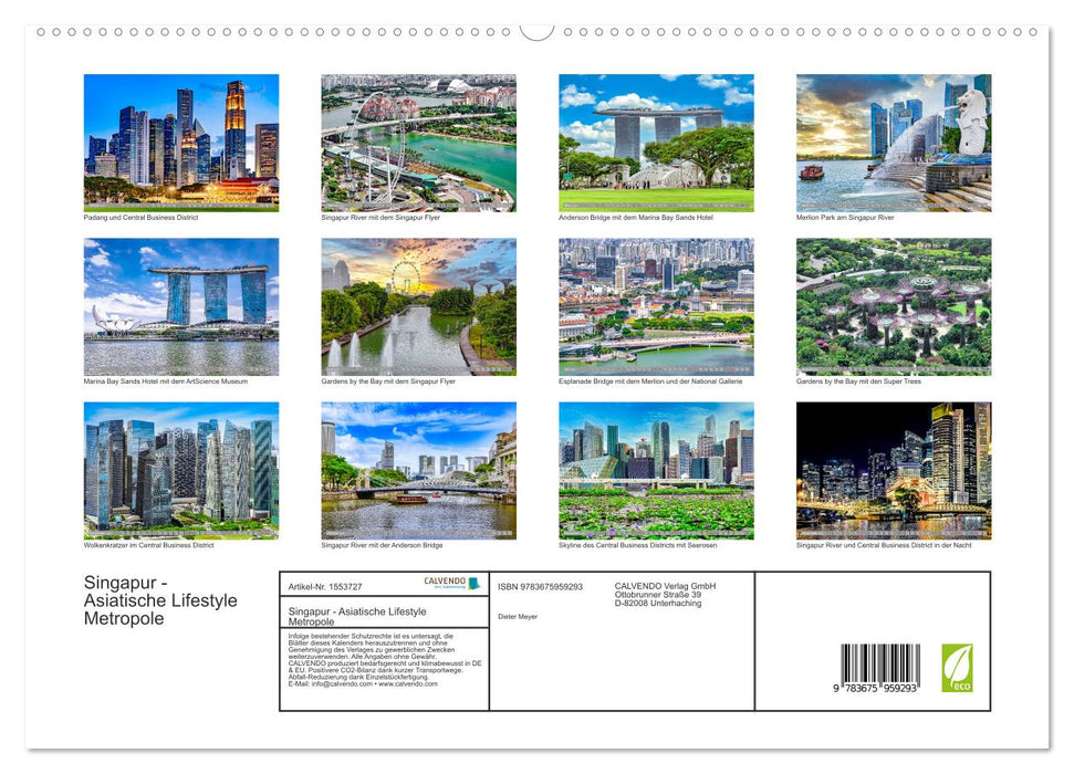 Singapur - Asiatische Lifestyle Metropole (CALVENDO Premium Wandkalender 2024)