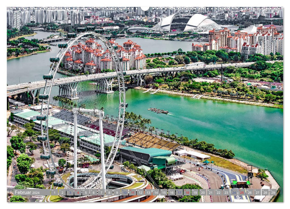 Singapur - Asiatische Lifestyle Metropole (CALVENDO Premium Wandkalender 2024)