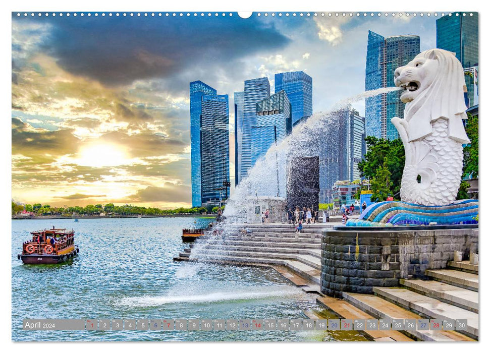 Singapur - Asiatische Lifestyle Metropole (CALVENDO Premium Wandkalender 2024)