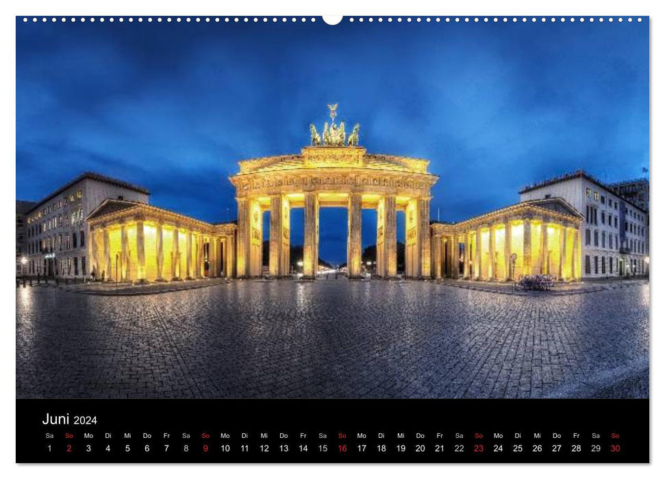 Berlin City at Night (Calvendo Premium Calendrier mural 2024) 