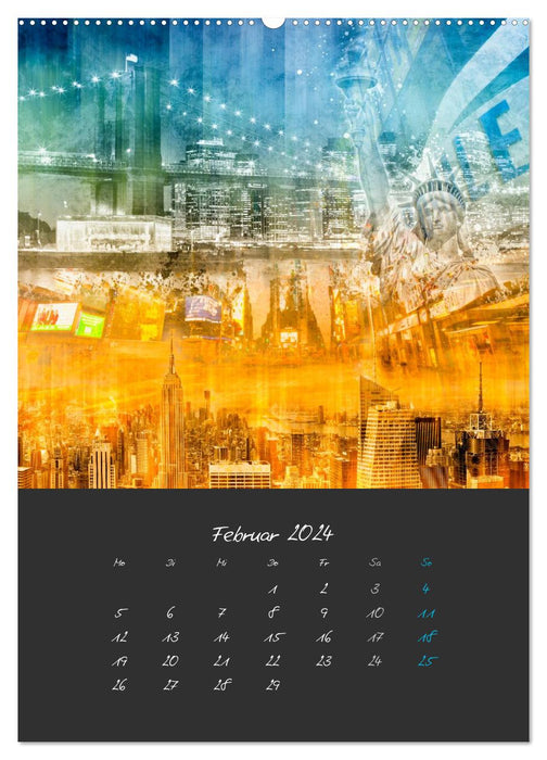 Digital-Art Stadtmotive (CALVENDO Wandkalender 2024)