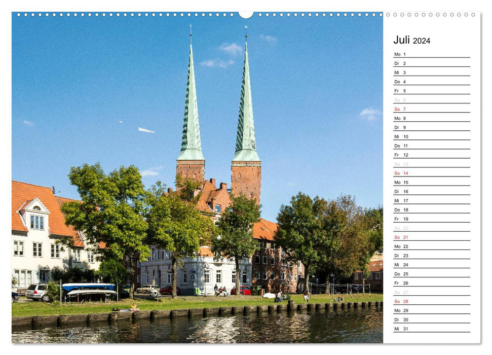 Hansestadt Lübeck / Geburtstagskalender (CALVENDO Premium Wandkalender 2024)