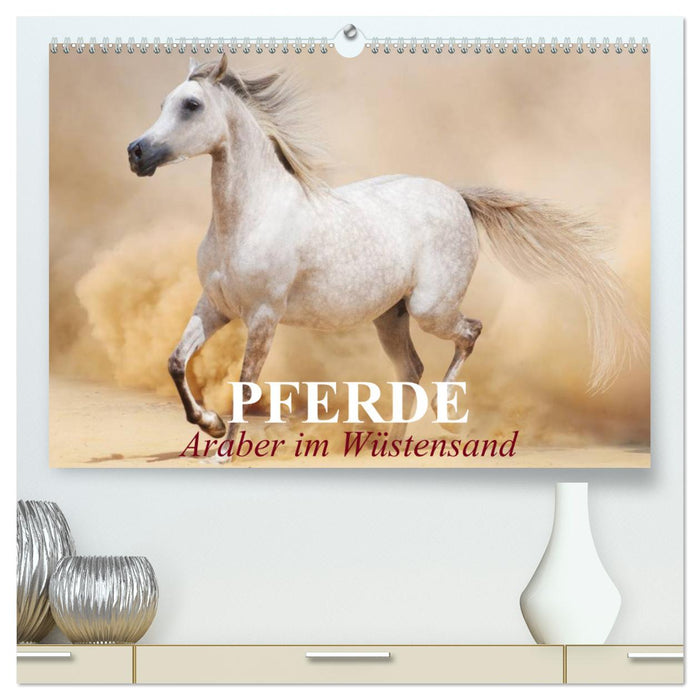 Horses • Arabians in the desert sand (CALVENDO Premium Wall Calendar 2024) 