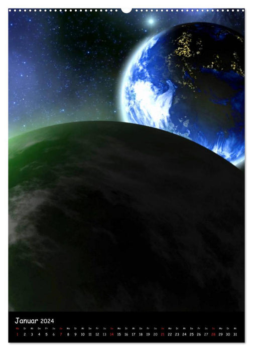 Die Welt der Planeten (CALVENDO Premium Wandkalender 2024)