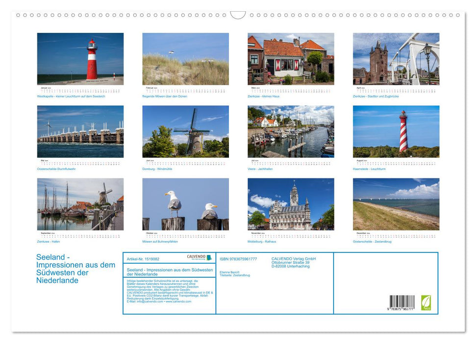 Seeland - Impressionen aus dem Südwesten der Niederlande (CALVENDO Wandkalender 2024)