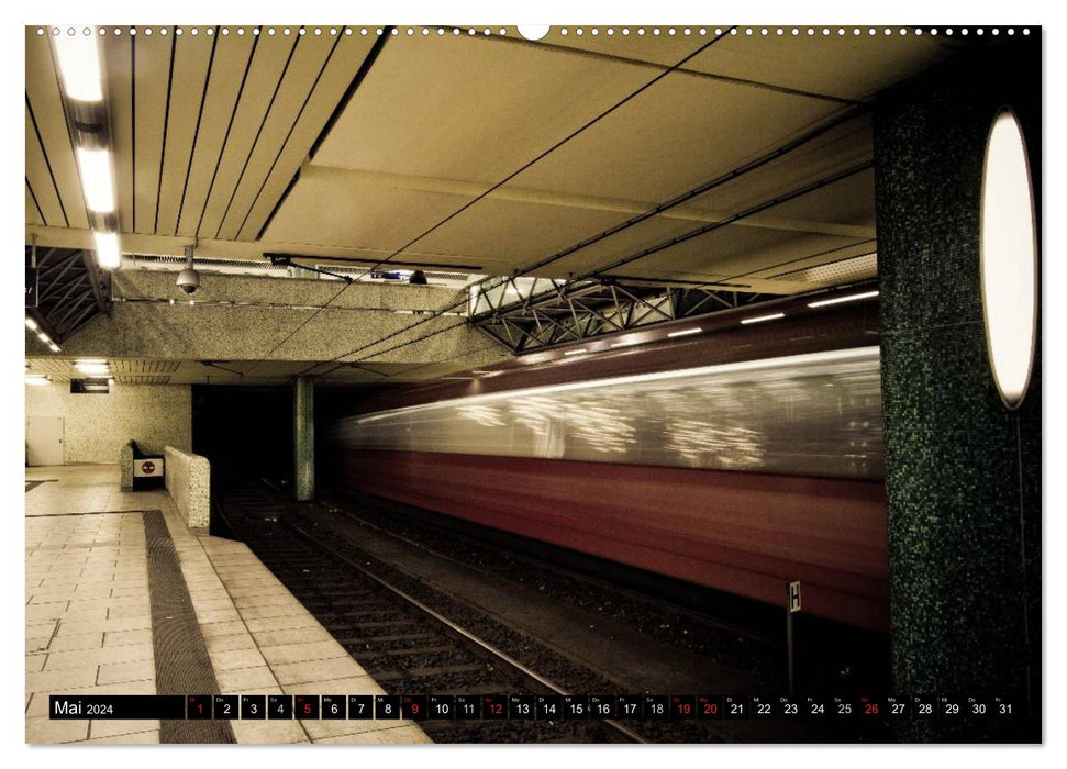 U-Bahn-Stationen Hannover (CALVENDO Premium Wandkalender 2024)