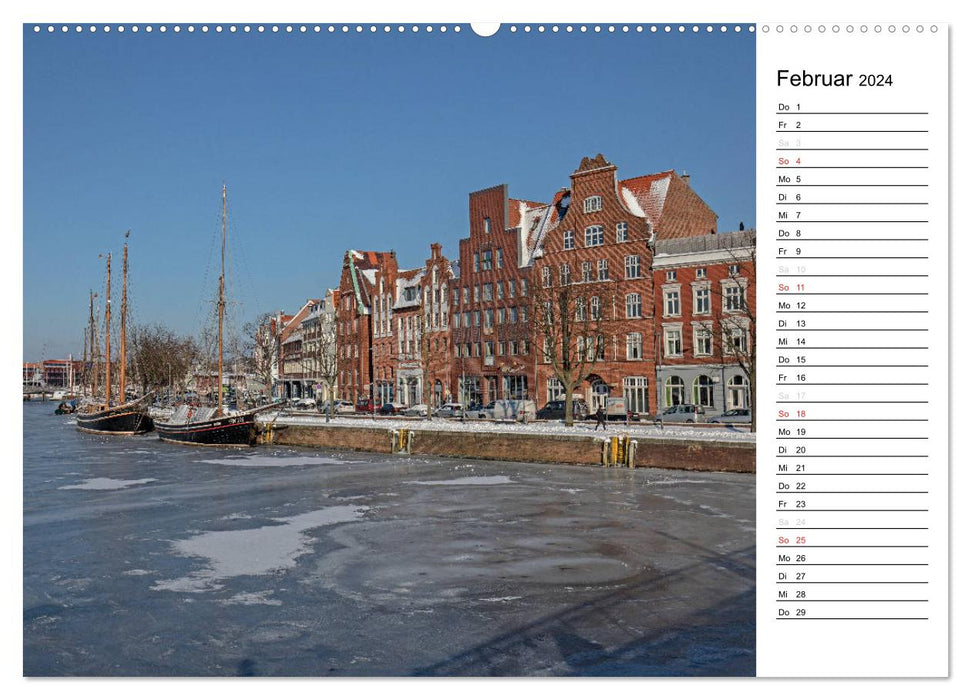 Hansestadt Lübeck / Geburtstagskalender (CALVENDO Wandkalender 2024)