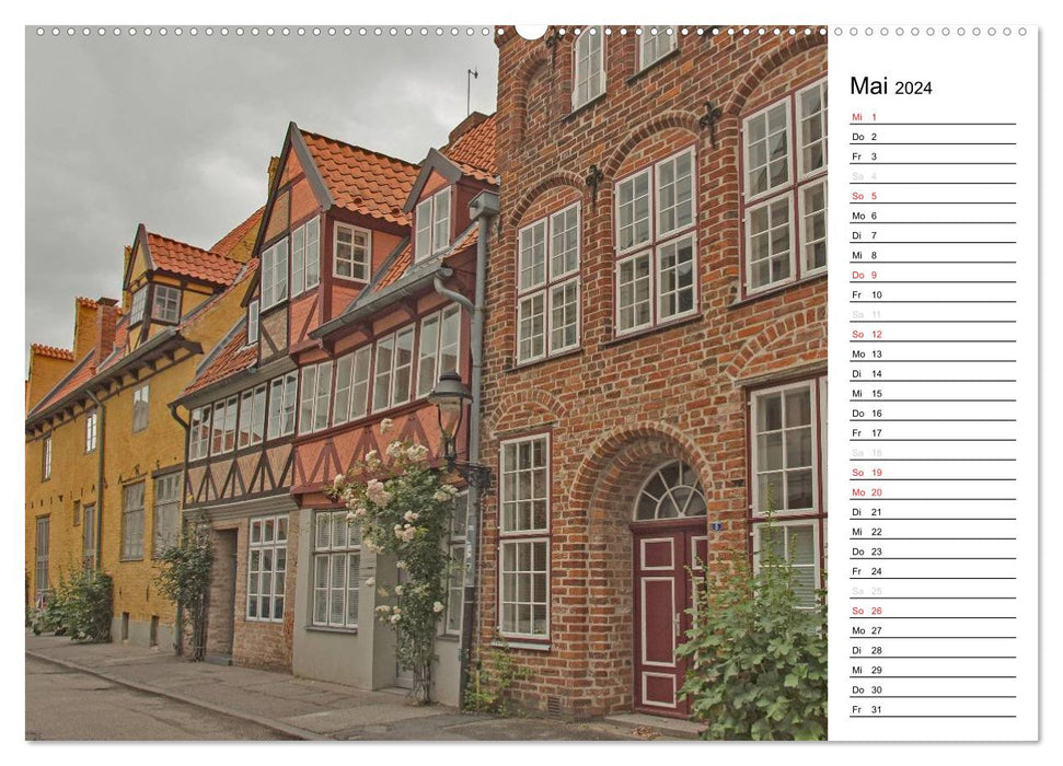 Hansestadt Lübeck / Geburtstagskalender (CALVENDO Wandkalender 2024)