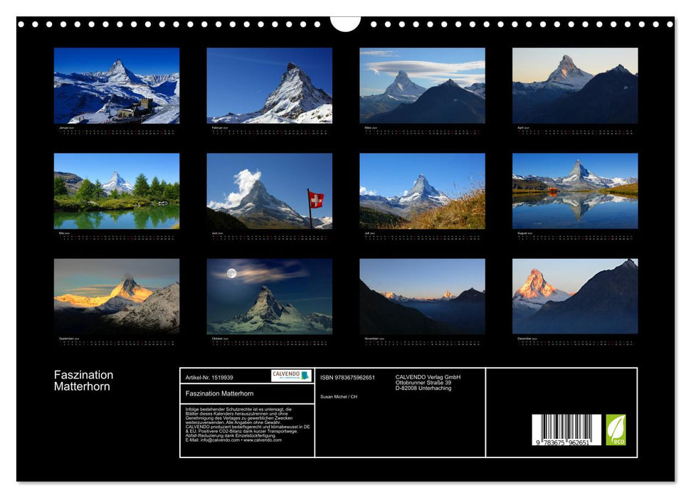 Faszination Matterhorn (CALVENDO Wandkalender 2024)