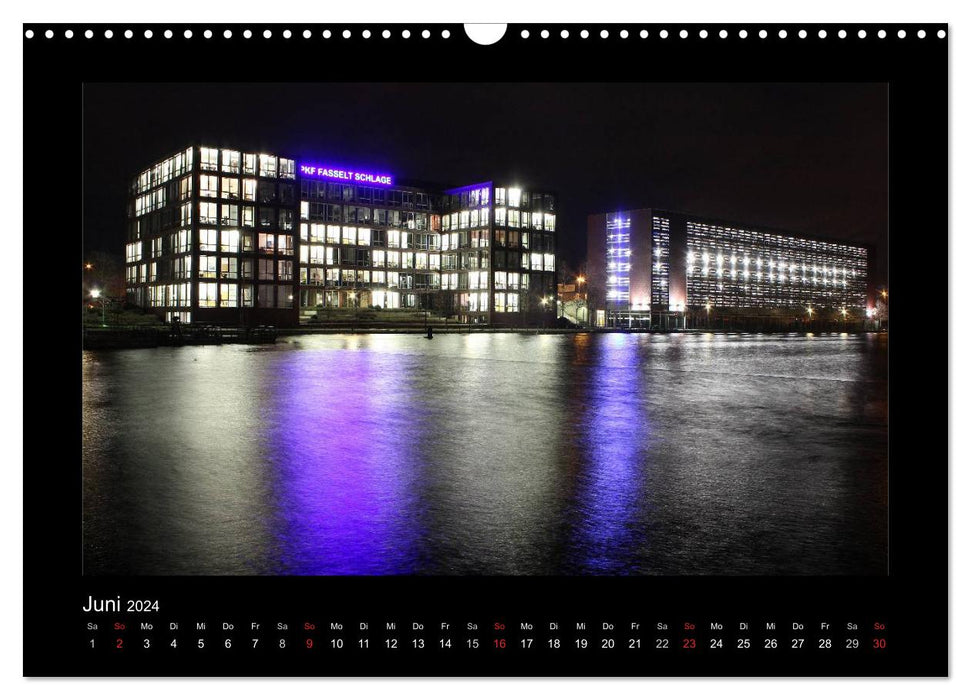 Extraschicht im Ruhrgebiet - Nachts ist es nicht dunkel! (CALVENDO Wandkalender 2024)
