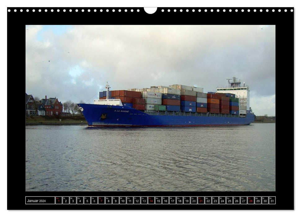 Containerschiffe (CALVENDO Wandkalender 2024)