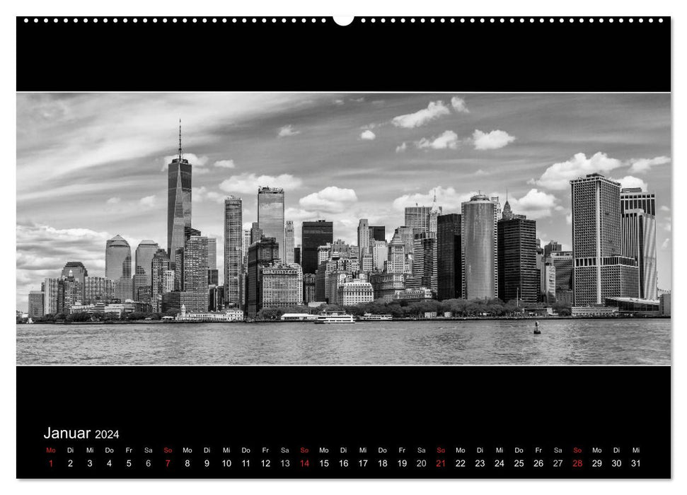 NEW YORK CITY Höhepunkte im Panoramaformat (CALVENDO Premium Wandkalender 2024)