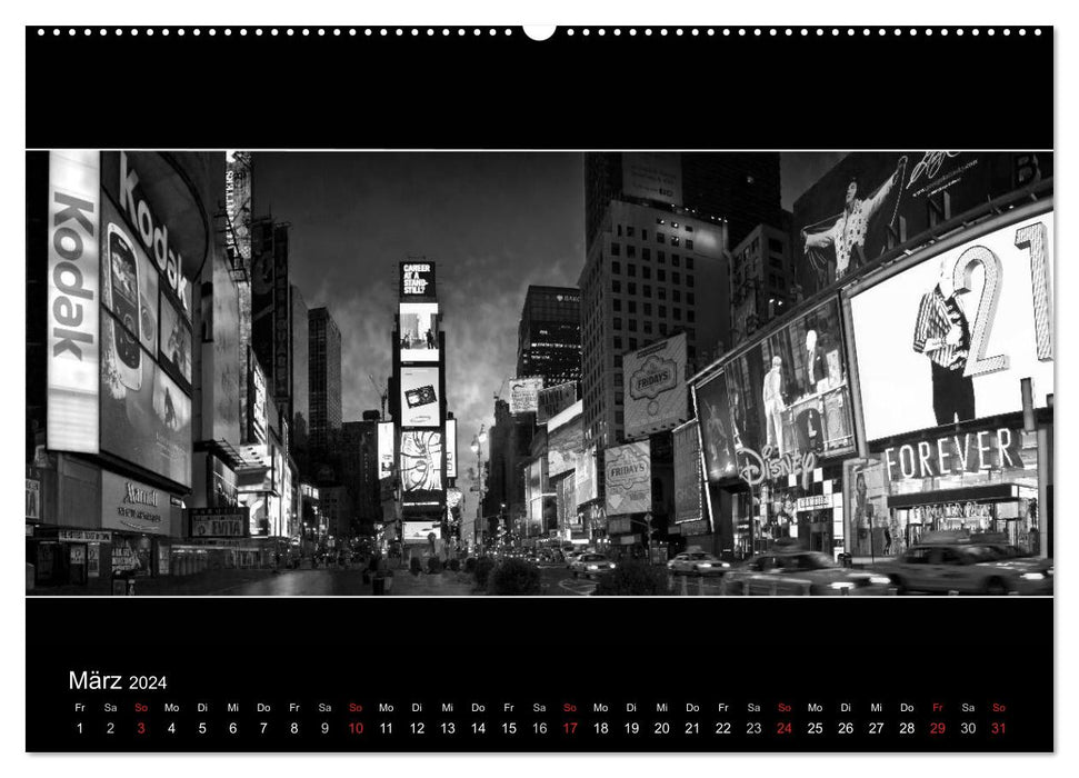 NEW YORK CITY Höhepunkte im Panoramaformat (CALVENDO Premium Wandkalender 2024)
