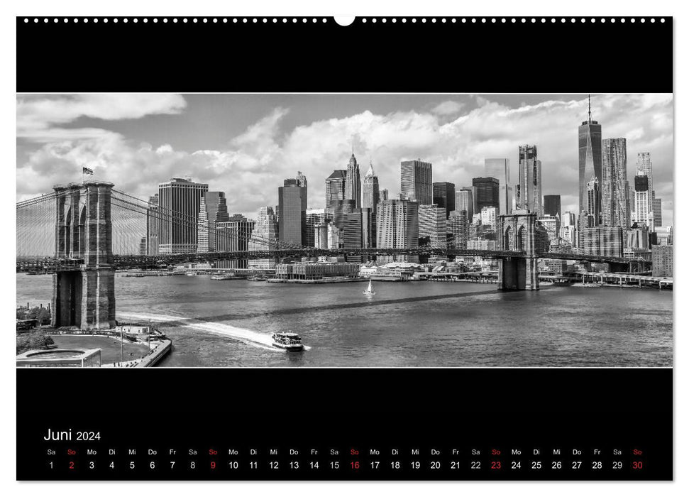 NEW YORK CITY Höhepunkte im Panoramaformat (CALVENDO Premium Wandkalender 2024)