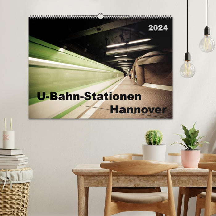 U-Bahn-Stationen Hannover (CALVENDO Wandkalender 2024)