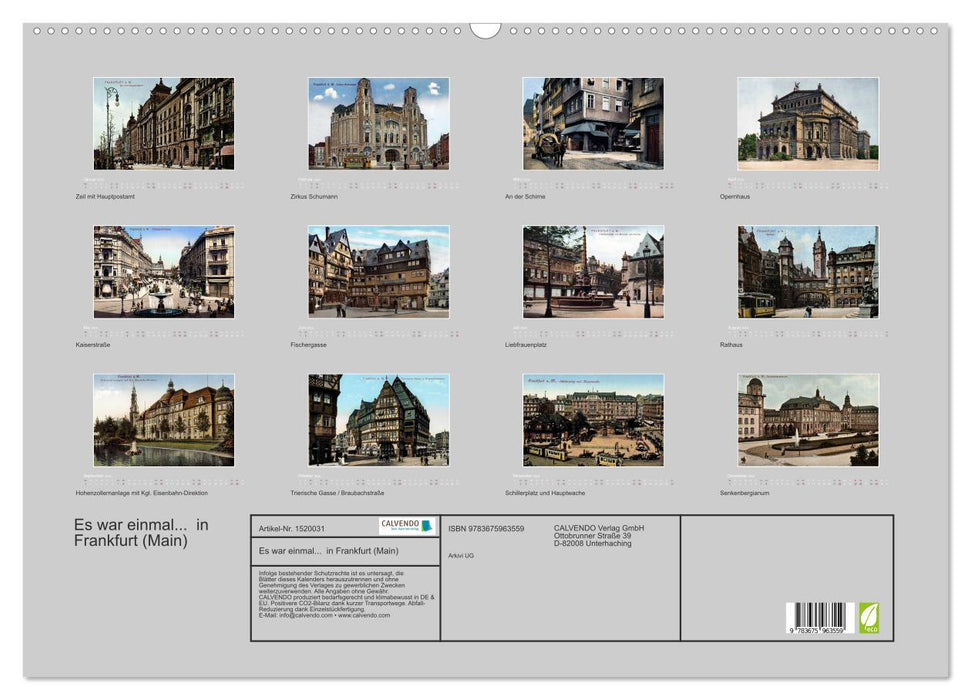 Es war einmal... in Frankfurt (Main) (CALVENDO Wandkalender 2024)