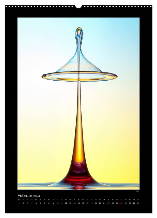 Liquid Art - Wassertropfen in Perfektion (CALVENDO Wandkalender 2024)