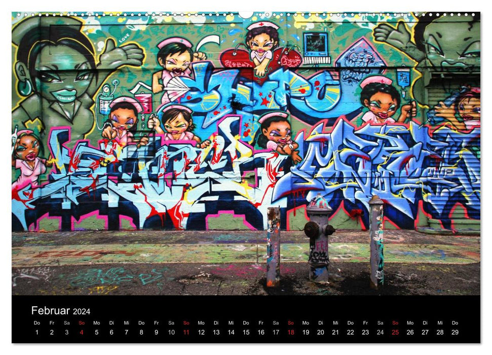 New York Street Art Kalender (CALVENDO Wandkalender 2024)