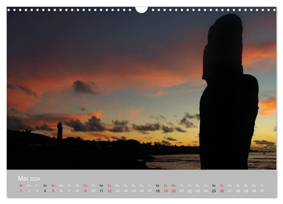 MOAI - steinerne Wächter der Osterinsel (CALVENDO Wandkalender 2024)