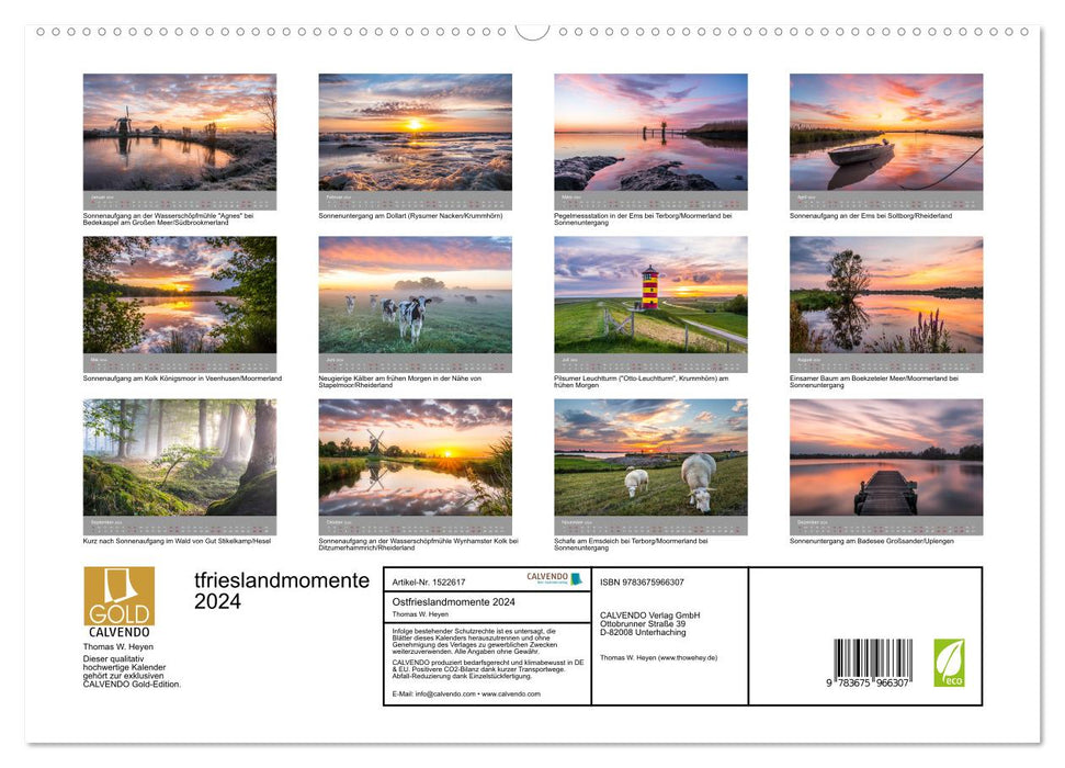 Ostfrieslandmomente 2024 (CALVENDO Premium Wandkalender 2024)