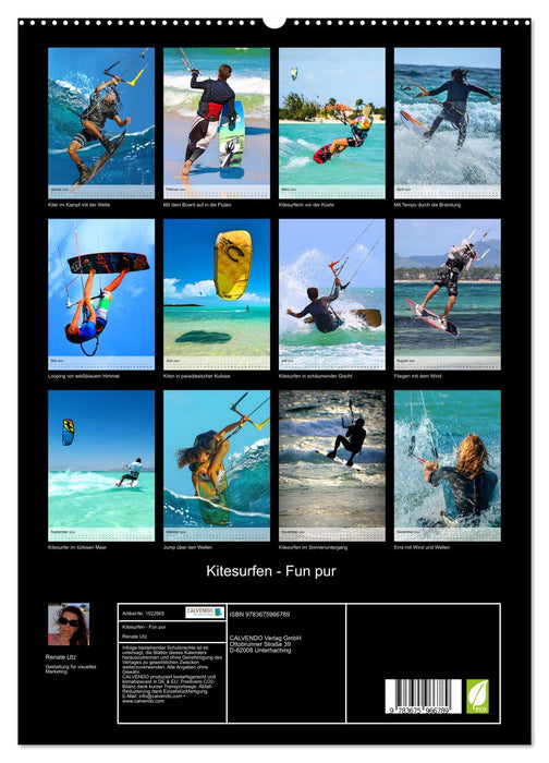 Kitesurfen - Fun pur (CALVENDO Premium Wandkalender 2024)