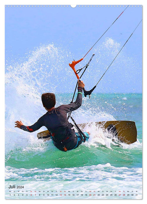 Kitesurfen - Fun pur (CALVENDO Premium Wandkalender 2024)