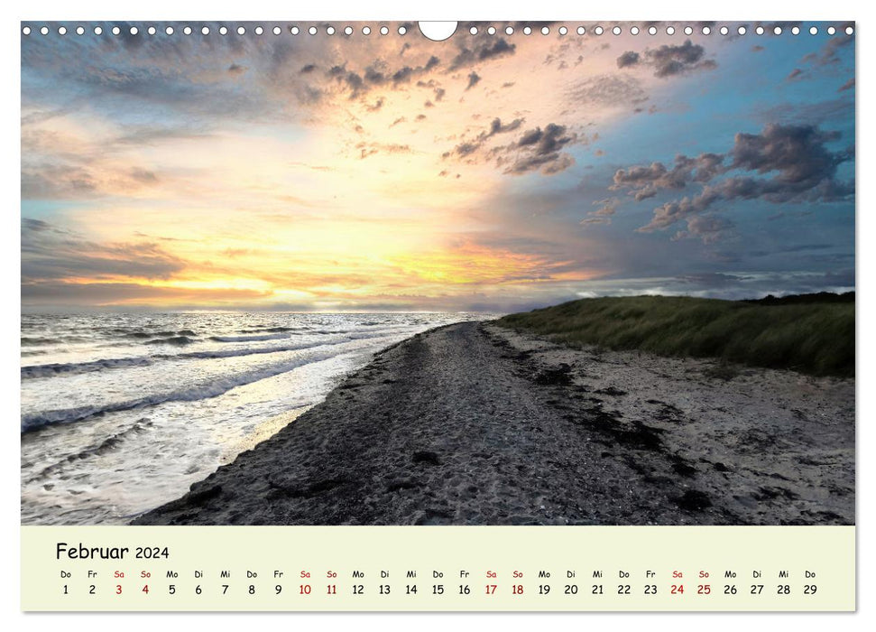 Unterwegs in Dänemark von der Nordsee bis zur Ostsee (CALVENDO Wandkalender 2024)