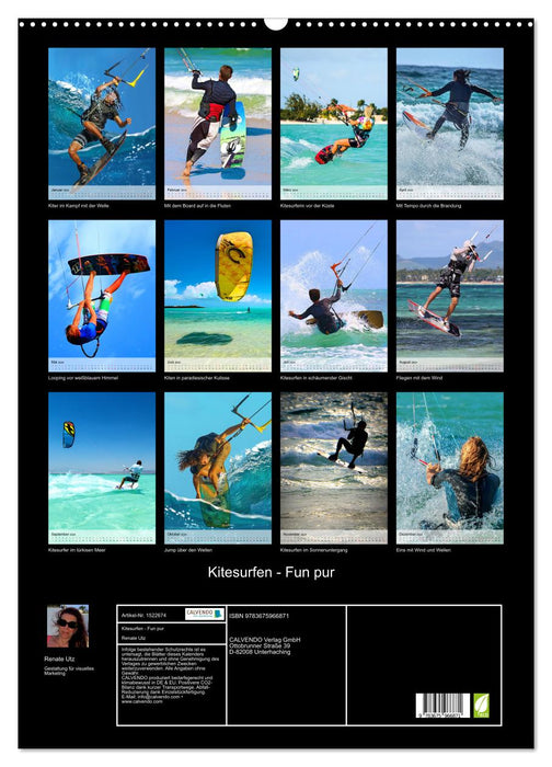 Kitesurfen - Fun pur (CALVENDO Wandkalender 2024)