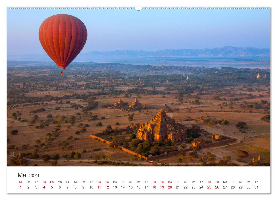 Colorful hot air balloons (CALVENDO Premium Wall Calendar 2024) 