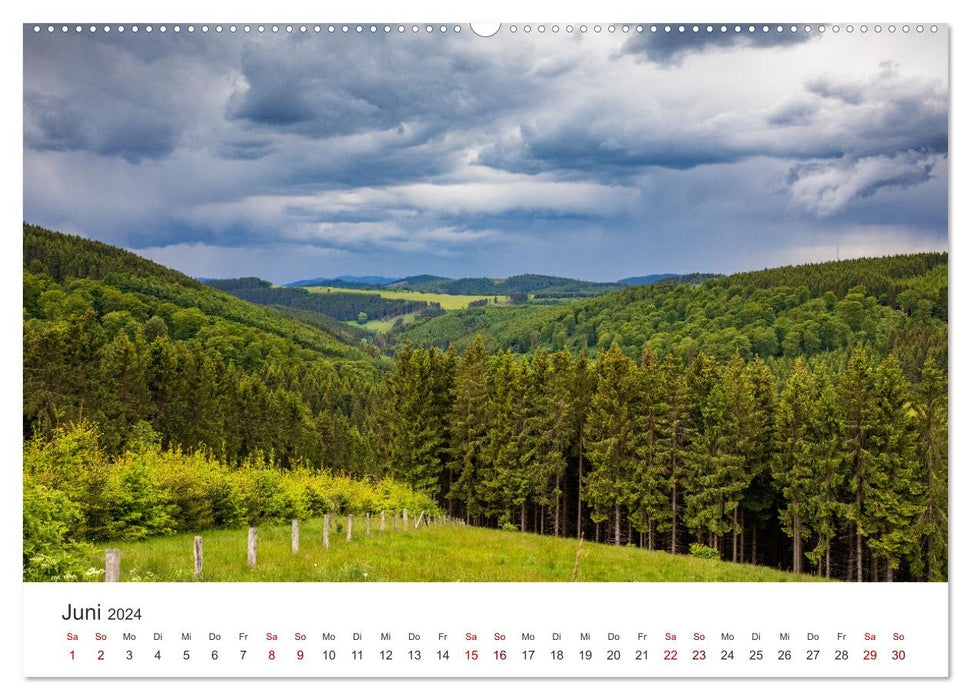 Das Sauerland im Wechsel der Jahreszeiten (CALVENDO Wandkalender 2024)